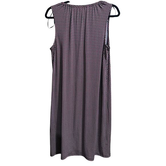 NWT | Michael Kors Sleeveless Geometric Midi Dress | Garnet & Black | Size M - Picture 3 of 5
